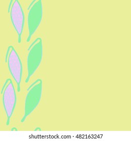 Seamless   vertical  pattern of  stylized    fruits . Hand drawn.