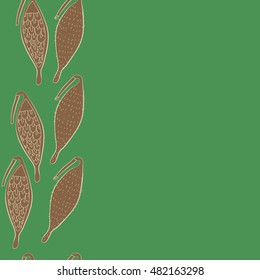 Seamless   vertical  pattern of  stylized    fruits . Hand drawn.