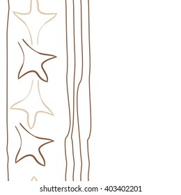Seamless vertical pattern of stylized  motif,gothic lily,leaves, stripes, floral. Hand drawn.