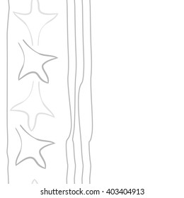 Seamless vertical pattern of stylized  motif,gothic lily,leaves, stripes, floral. Hand drawn.