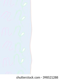 Seamless vertical  pattern of zodiac signs motif,scorpio,capricorn, stripe, object, copy space. Hand drawn.