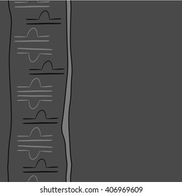 Seamless vertical  pattern of zodiac signs, doodles, libra,object, stripes, copy space. Hand drawn.