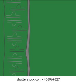 Seamless vertical  pattern of zodiac signs, doodles, libra,object, stripes, copy space. Hand drawn.