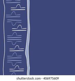 Seamless vertical  pattern of zodiac signs, doodles, libra,object, stripes, copy space. Hand drawn.