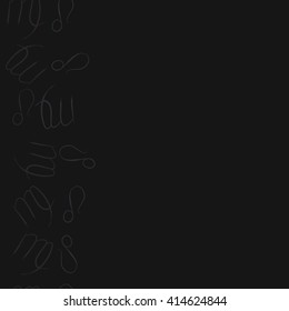 Seamless vertical  pattern of zodiac signs, doodles, object,virgo,copy space ,lions. Hand drawn.