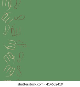 Seamless vertical  pattern of zodiac signs, doodles, object,virgo,copy space ,lions. Hand drawn.