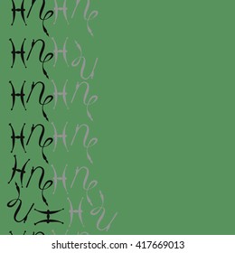 Seamless  vertical pattern of zodiac signs, doodles, object,pisces,capricorn, copy space. Hand drawn.