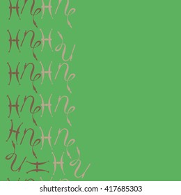 Seamless  vertical pattern of zodiac signs, doodles, object,pisces,capricorn, copy space. Hand drawn.