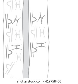 Seamless vertical pattern of zodiac signs, doodles, object,pisces,libra,stripes, spot, copy space. Hand drawn.