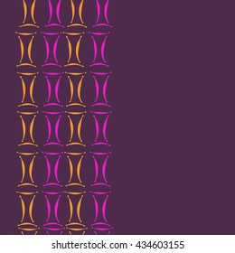Seamless  vertical pattern of zodiac signs, doodles,  object,gemini, copy space. Hand drawn.