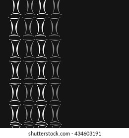 Seamless  vertical pattern of zodiac signs, doodles,  object,gemini, copy space. Hand drawn.