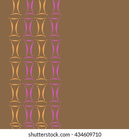 Seamless  vertical pattern of zodiac signs, doodles,  object,gemini, copy space. Hand drawn.