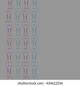 Seamless  vertical pattern of zodiac signs, doodles,  object,gemini, copy space. Hand drawn.