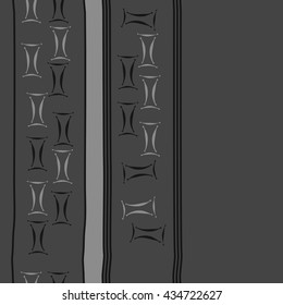 Seamless  vertical  pattern of zodiac signs, doodles,  object,gemini, spot,stripes, copy space. Hand drawn.