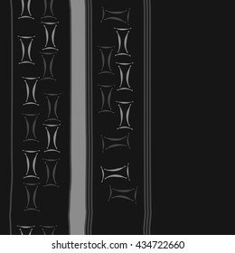 Seamless  vertical  pattern of zodiac signs, doodles,  object,gemini, spot,stripes, copy space. Hand drawn.