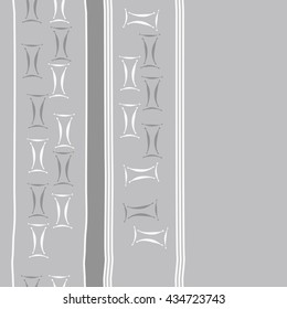 Seamless  vertical  pattern of zodiac signs, doodles,  object,gemini, spot,stripes, copy space. Hand drawn.