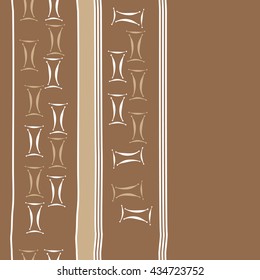 Seamless  vertical  pattern of zodiac signs, doodles,  object,gemini, spot,stripes, copy space. Hand drawn.