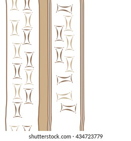 Seamless  vertical  pattern of zodiac signs, doodles,  object,gemini, spot,stripes, copy space. Hand drawn.