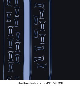 Seamless  vertical  pattern of zodiac signs, doodles,  object,gemini, spot,stripes, copy space. Hand drawn.