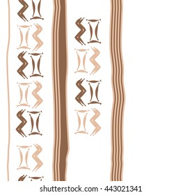 Seamless vertical  pattern of zodiac signs, doodles,  object, gemini,aquarius, stripes, spot, copy space. Hand drawn.