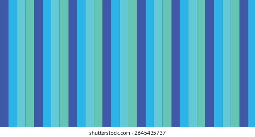 Diseño de rayas de Vertical sin costuras en tonos frescos de agua, verde azulado y azul. Perfecto para textiles de verano, arte digital o fondos abstractos. Palabras claves: rayas, azul, aqua, seamless, pattern.