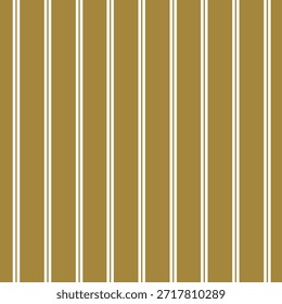 Seamless Vertical Stripe Pattern in Mustard Gold and White Minimalist Design.
