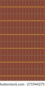 Padrão de listras verticais sem costura com detalhes pontilhados ornamentais em tons castanhos quentes. Adequado para têxteis, embalagens e fundos decorativos.
