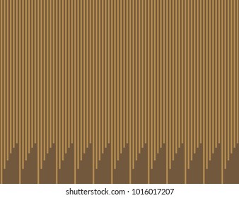 Seamless vertical stripe pattern vector. Design light brown on brown. Design print for textile, fabric, wallpaper, background.