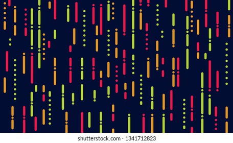 Seamless Vertical Stripe Pattern. Vector Colourful Background. Dotted Line Graphic Design