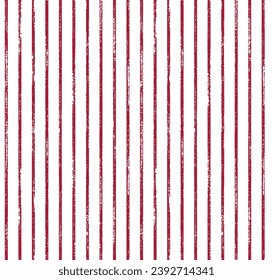 Patrón de franja vertical sin inconvenientes. Vector de fondo moderno.Patrón transparente blanco de rayas rojas dibujadas por vectores,Patrón transparente vectorial de franjas de pincel. 