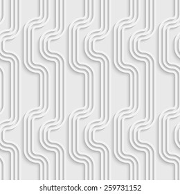 Seamless Vertical Stripe Pattern. Vector Soft Background. Regular White Texture