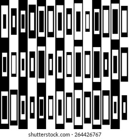 Seamless Vertical Stripe Pattern. Vector Black and White Background
