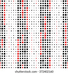 Seamless Vertical Stripe Pattern. Vector Black and Red Background