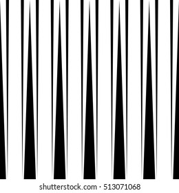 Seamless Vertical Stripe Pattern. Vector Black and White Background. Wrapping Paper Texture. Abstract Minimal Geometric Graphic Design. 