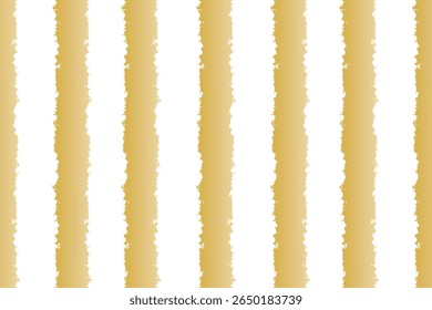Padrão de vetor de faixa vertical sem costura em tom de ouro desenhado à mão. Ideal para tecido, embrulho de presente, embalagem e desenhos de fundo.
