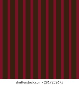 Seamless vertical striped pattern with classic dark red and chocolate brown lines. Elegant geometric vector background for luxury wallpaper, retro fabric, masculine textile print and wrapping paper