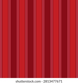 Seamless vertical striped pattern in dark and light red colors classic geometric flat design ideal for christmas wrapping paper retro circus background premium packaging and elegant textile art print