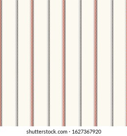 Seamless vertical striped pattern in retro colors. Vector illustration.