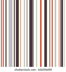 Seamless vertical striped pattern in retro colors. Vector illustration.