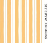Seamless vertical striped pattern in sandy yellow tones, hand drawn vector image, textile and background concept