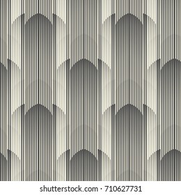 Seamless Vertical Striped Pattern. Vector Black and White Line Background. Wrapping Paper Texture. Abstract Minimal Geometric Graphic Design