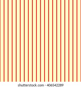 Seamless vertical striped red yellowish pattern. Abstract repeated straight lines texture background. Vector illustration