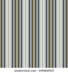 Seamless vertical stripes pattern in gray, taupe, black, cream and white. All over textile repeat. 