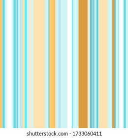 Seamless vertical stripes print in the colors of the sea beach. Summer pattern, a combination of white, turquoise blue, moderately yellow. For the manufacture of modern, beautiful and quality products