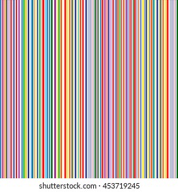 Seamless vertical stripes. Rainbow color vector background