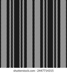 Seamless vertical textile of stripe lines vector with a pattern texture background fabric in grey and white colors.