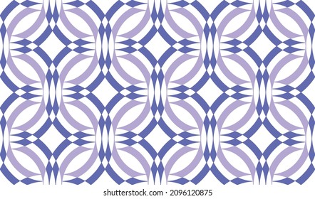 Seamless very peri color geometric pattern vector