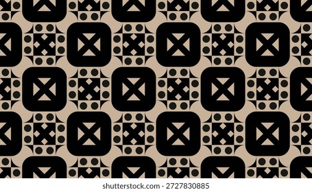 Padrão de mosaico étnico vibrante e contínuo. Vetor geométrico de fundo abstrato com motivo folclórico amarelo, vermelho e laranja