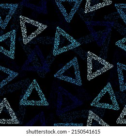 Seamless vibrant rainbow geometric mosaic texture. Modern grunge background.  Funky colorful abstract in variagated neon.
