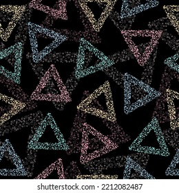 Seamless vibrant rainbow geometric mosaic texture. Fun bright geo pop art all over print Wallpapers for boys and girls